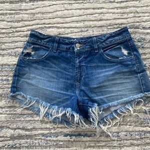 Guess Distressed Jeans  Blue Faded Wash Shorts Size 30/M